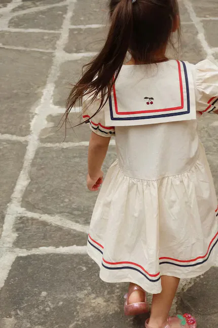 Платье хлопковое ALLIE DRESS Konges Sløjd, бежевый