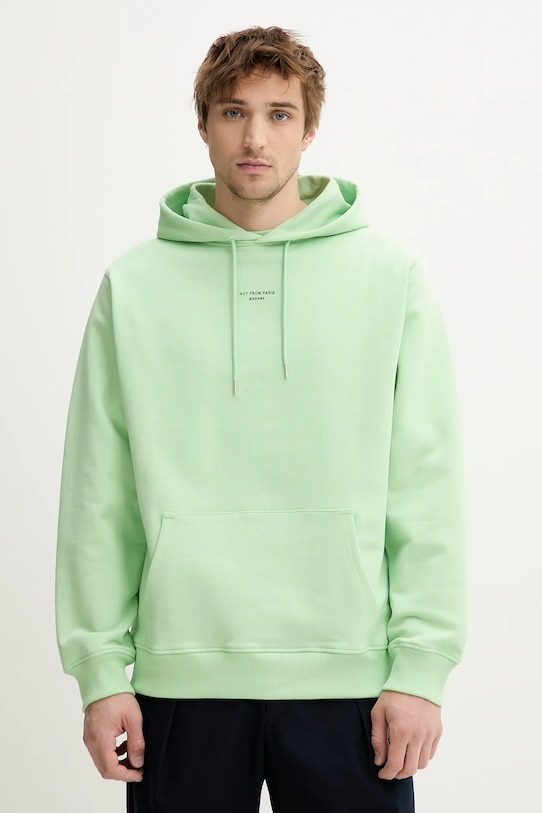 

Хлопковая толстовка Le Hoodie Slogan Classique Drôle De Monsieur, зеленый