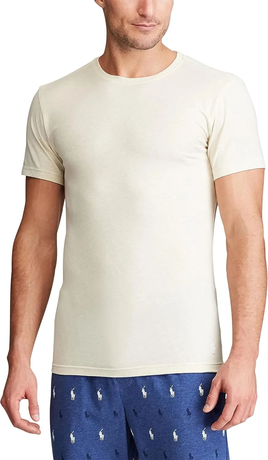 Футболка Polo Ralph Lauren мужская Slim Fit Stretch, 3 шт, белый — фото 3