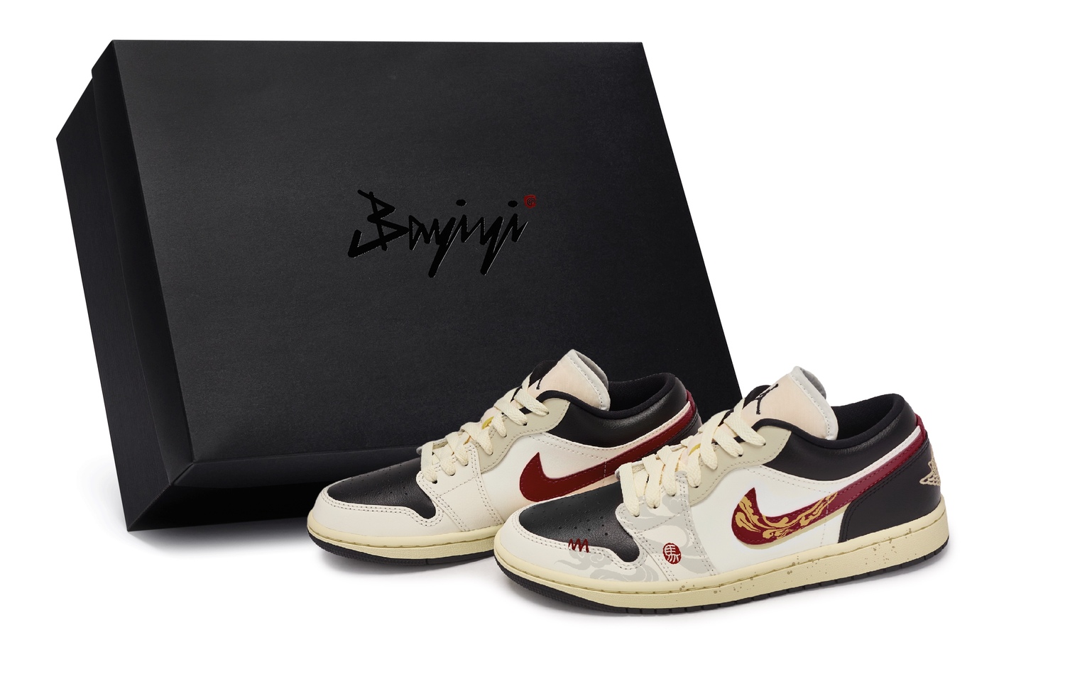 

Кроссовки баскетбольные низкие Vintage Unisex Air 1 811 Manufacturing, Fortune Attracting, Special Shoe Box Jordan, черный бежевый белый красный коричневый