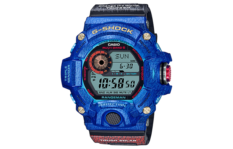 

G-Shock G-Shock Collection Кварцевый механизм Мужские часы с синим циферблатом на ремешке из углепластика CASIO