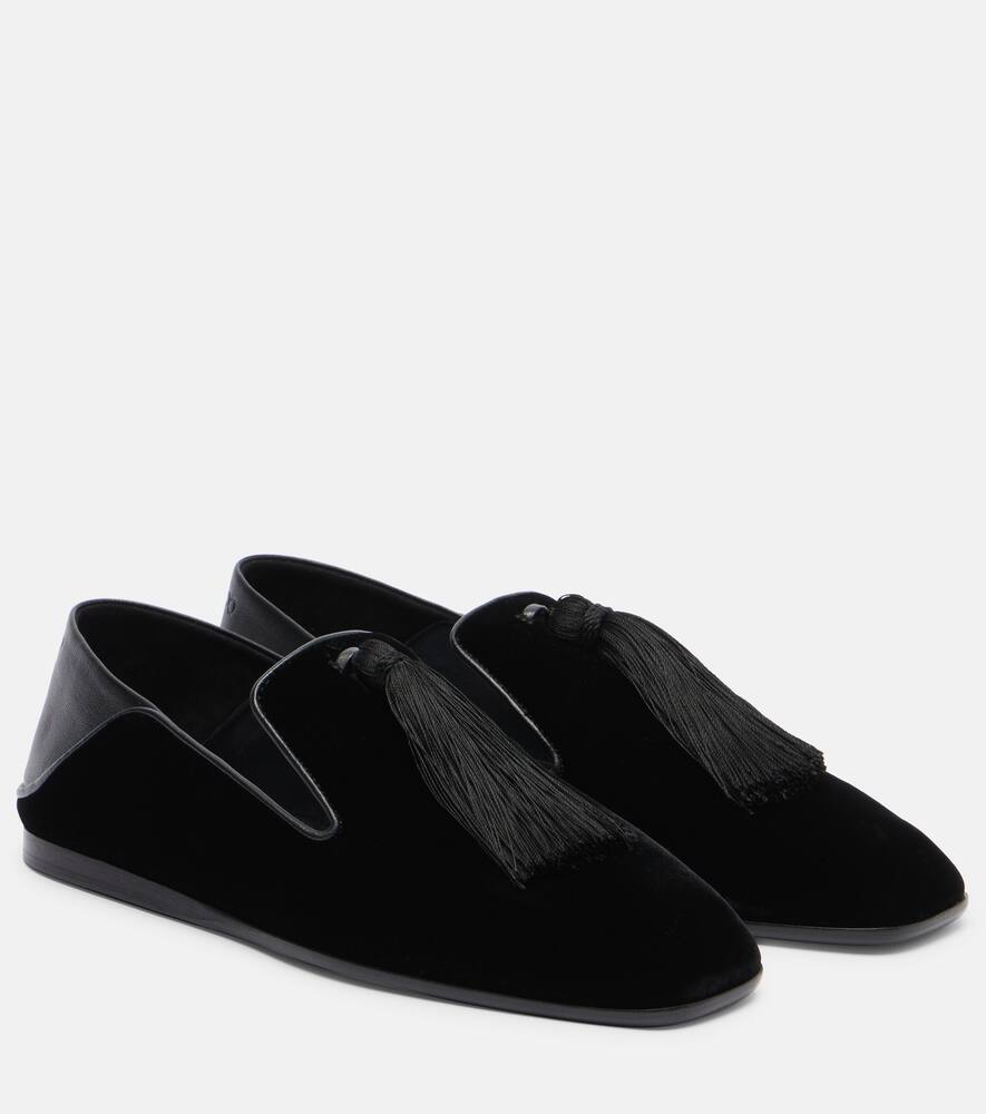 Элиот слипоны из велюра с кожаной отделкой Jimmy Choo, Black/Black