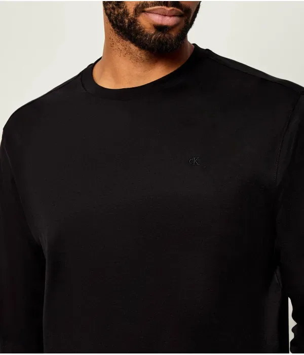 Лонгслив regular fit Calvin Klein, черный — фото 4