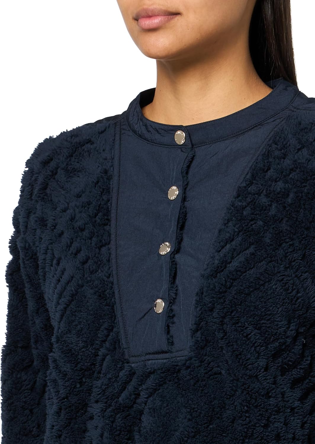 Женская куртка Tommy Hilfiger из искусственной шерсти на молнии длиной 1/4, Sky Captain — фото 3