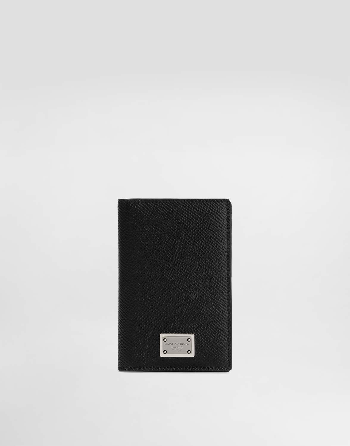 

Двухсложный кардхолдер из телячьей кожи с принтом dauphine Dolce & Gabbana, черный