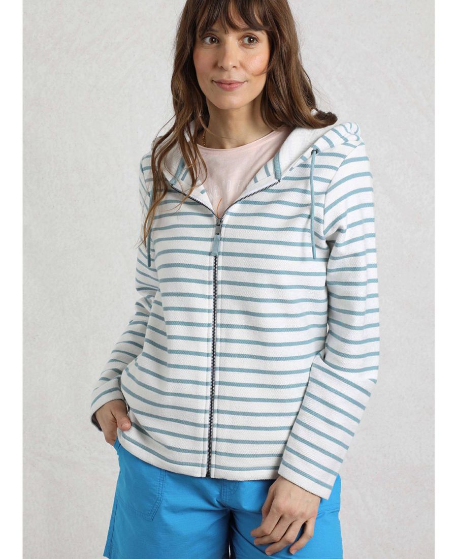 

Женская полосатая толстовка на молнии Weird Fish, Mineral blue
