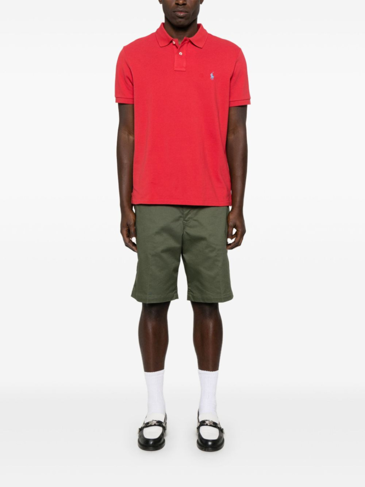 Рубашка поло с короткими рукавами Polo Ralph Lauren, красный/белый — фото 2