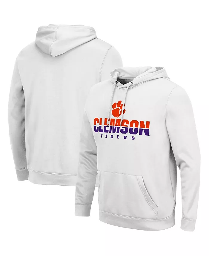 

Мужская толстовка с капюшоном Clemson Tigers Lantern Colosseum, белый