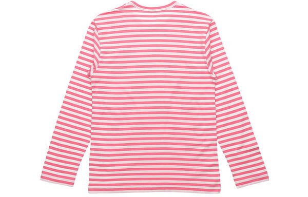 Футболка kawakubo rei stripe love long sleeves pink Comme Des Garcons Play, розовый — фото 2