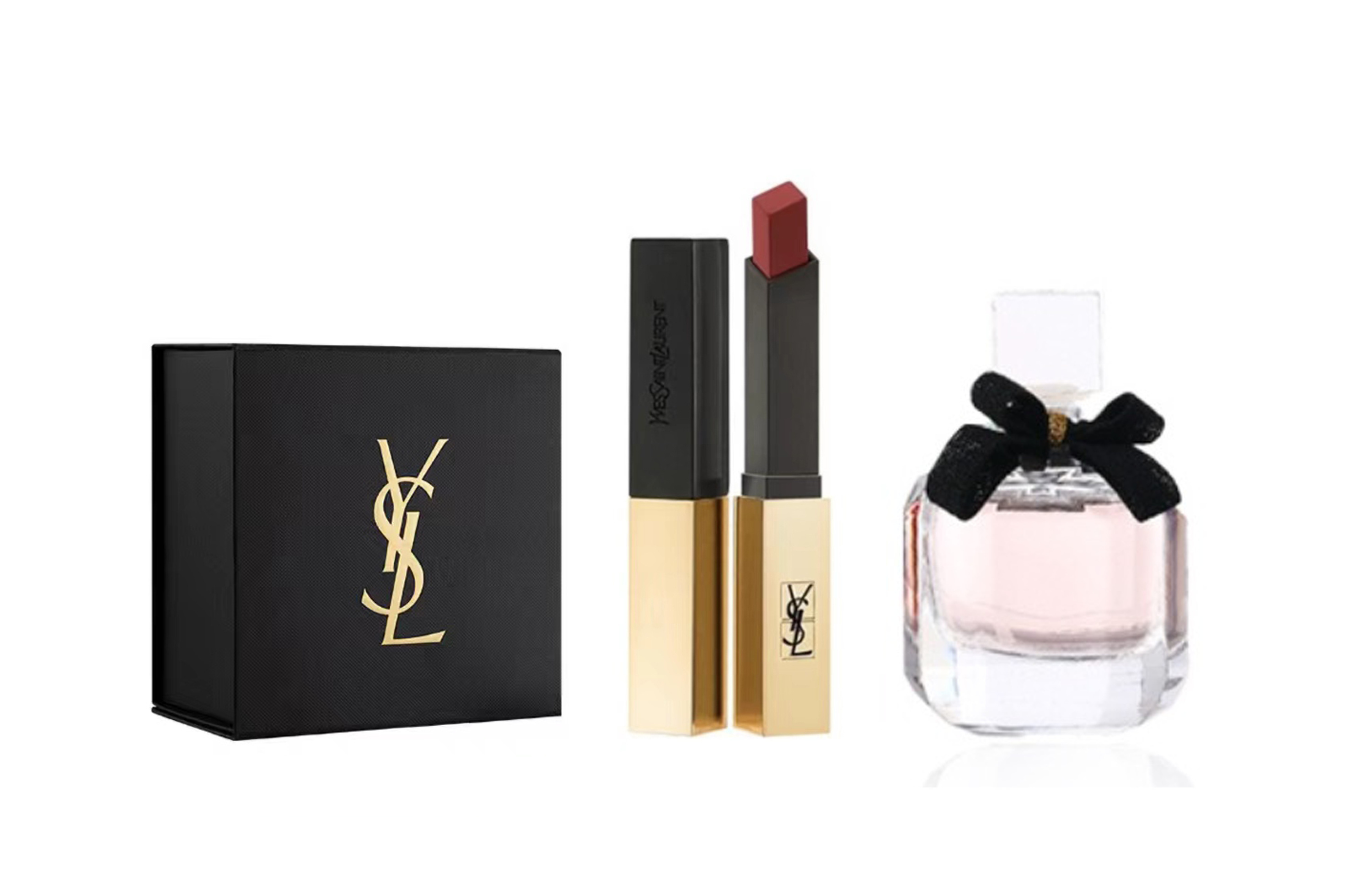 Подарочный набор SAINT LAURENT: помада Rouge Pur Couture The Slim № 1966, 2,2 г + тональный кушон Touche Éclat Glow-Pact B10 — фото 4