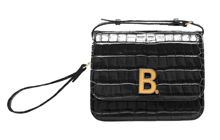 

Кожаная наплечная сумка Balenciaga через плечо женская черная