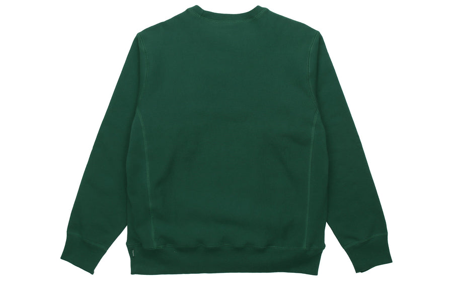 Худи Supreme FW18 Box Logo Crewneck Dark Green Classic Round Neck Pullover Unisex, зеленый — фото 2