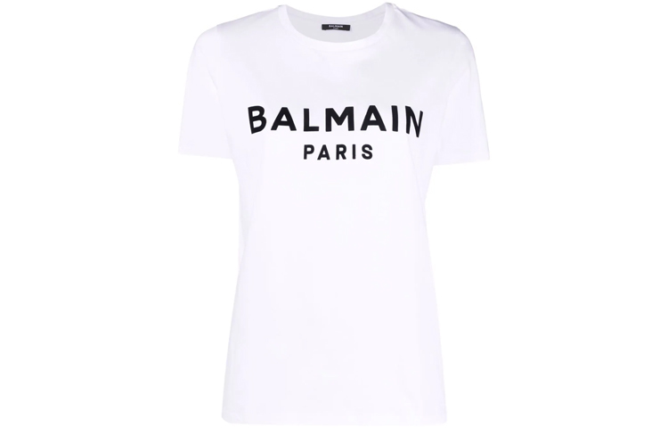 

Футболка из хлопка с логотипом BALMAIN, белый