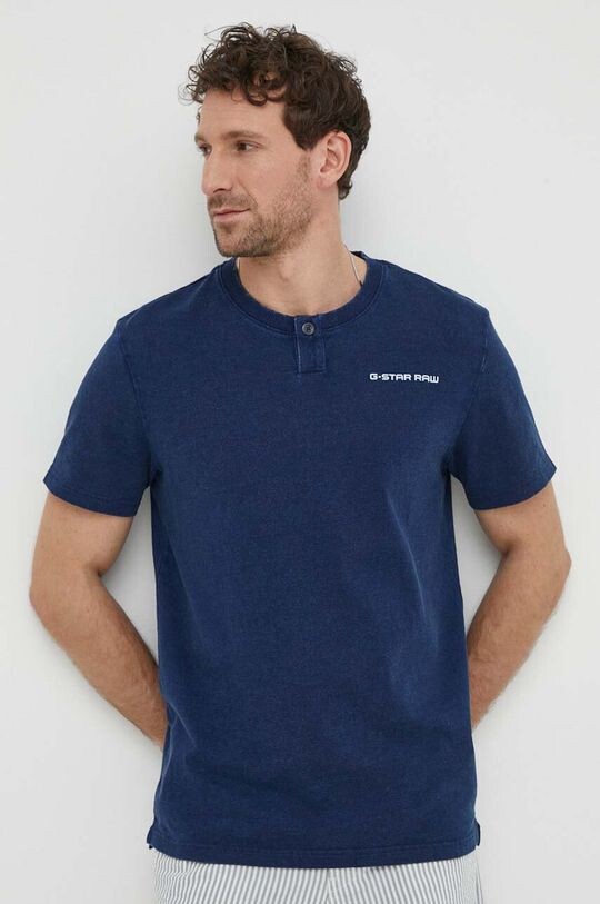 

Хлопковая футболка G-Star Raw, темно-синий