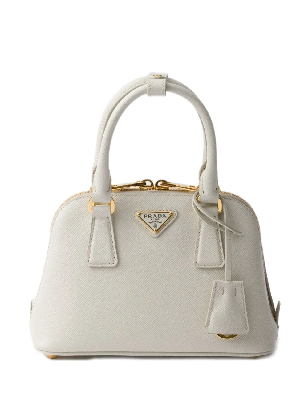 

Сумка-шоппер из сафьяновой кожи Prada, белый