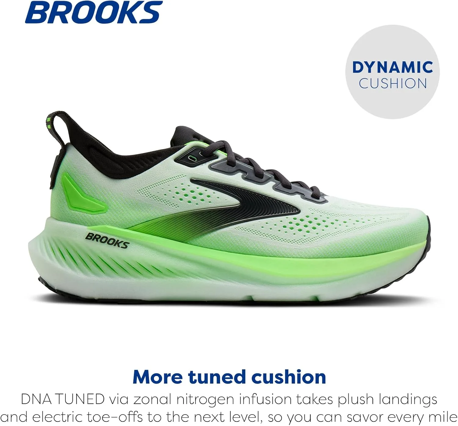 Мужские кроссовки Brooks Glycerin 23, белый/зеленый — фото 2