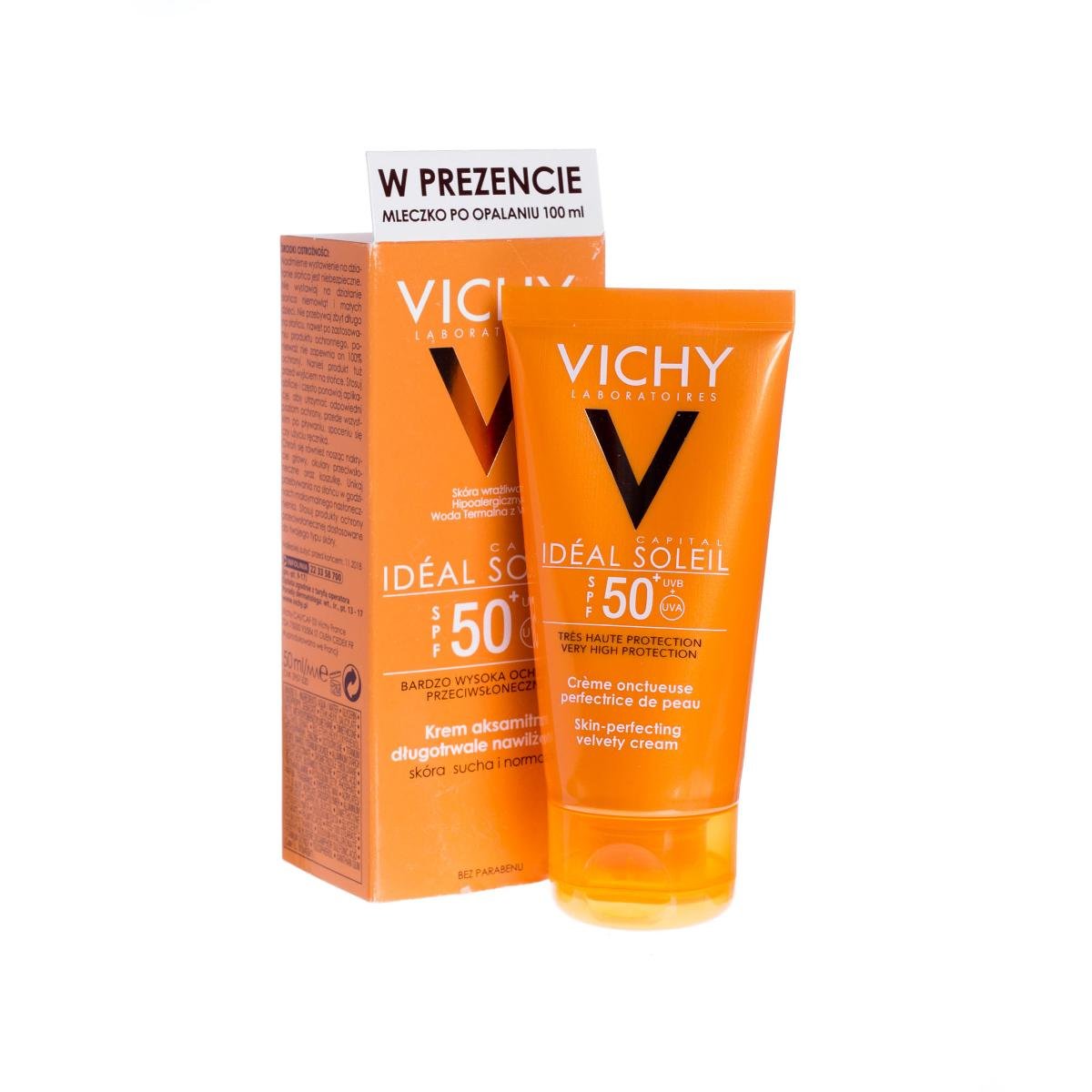 

Vichy, Ideal Soleil, бархатный крем для лица, SPF 50+, 50 мл