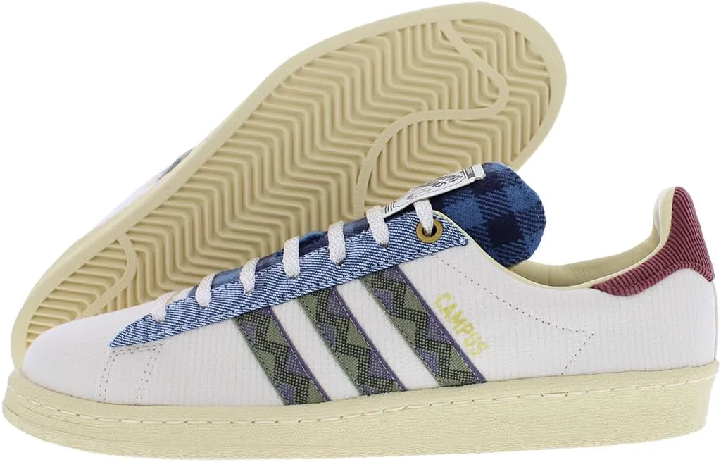 Мужские кроссовки Adidas Campus 80s, белый/зеленый — фото 2