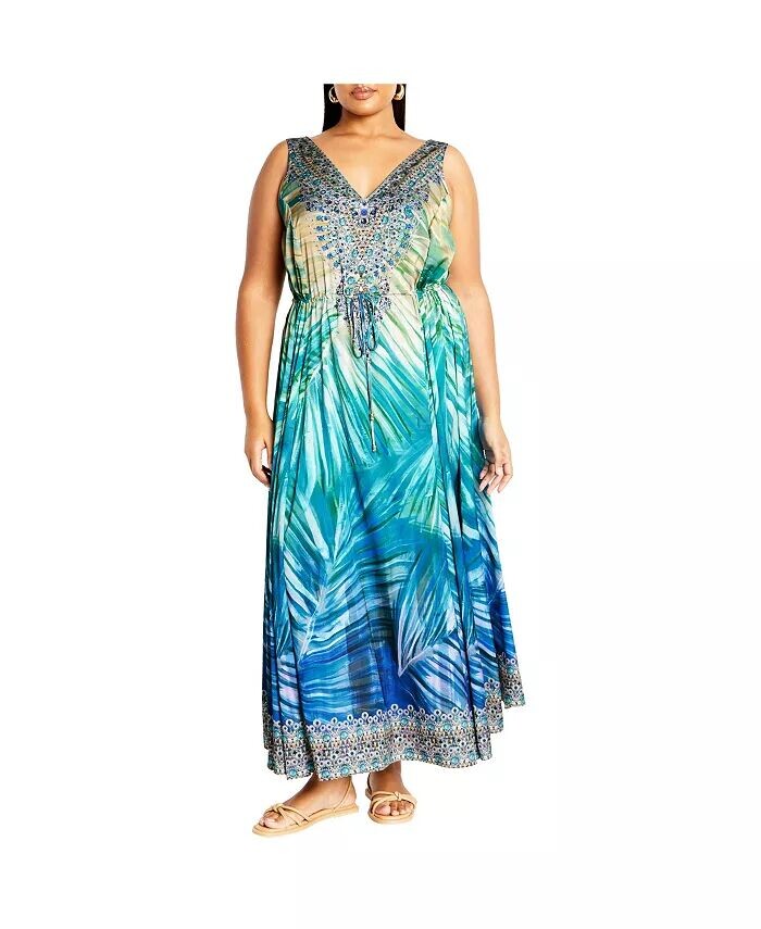 

Платье макси Afterglow Plus Size CITY CHIC, синий