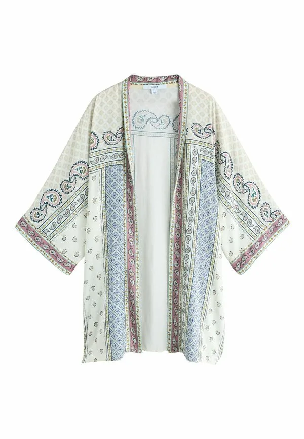 Кимоно прямого кроя, удлиненное. летняя куртка Next, Ecru Paisley