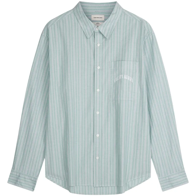 Рубашка мужская с лацканом умеренной ширины Calvin Klein, VFL-Aden Green