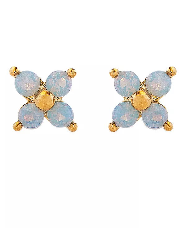 

Миниатюрные серьги-гвоздики в виде голубых цветов Girls Crew, gold-plated