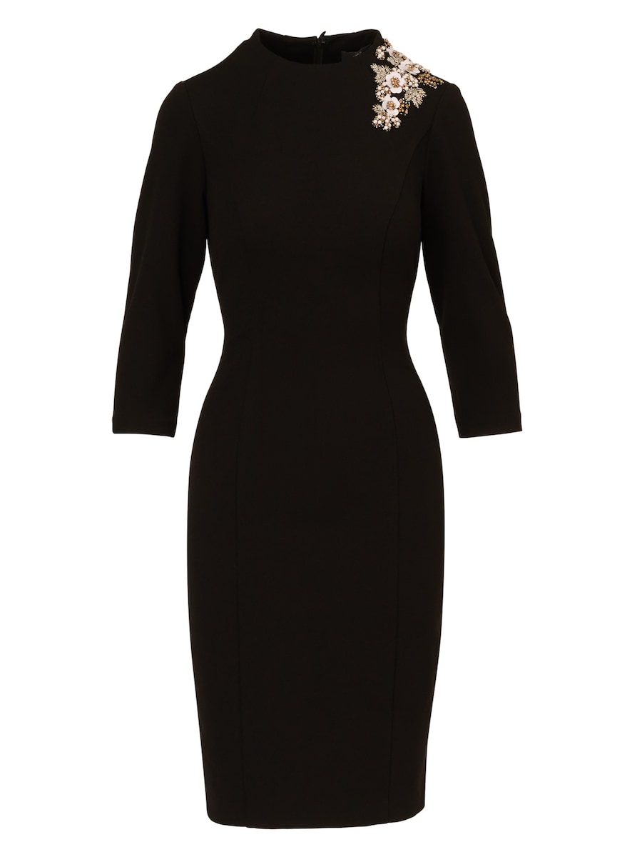 

Коктейльное платье Adrianna Papell 3D Floral Mockneck Short Dress, черный