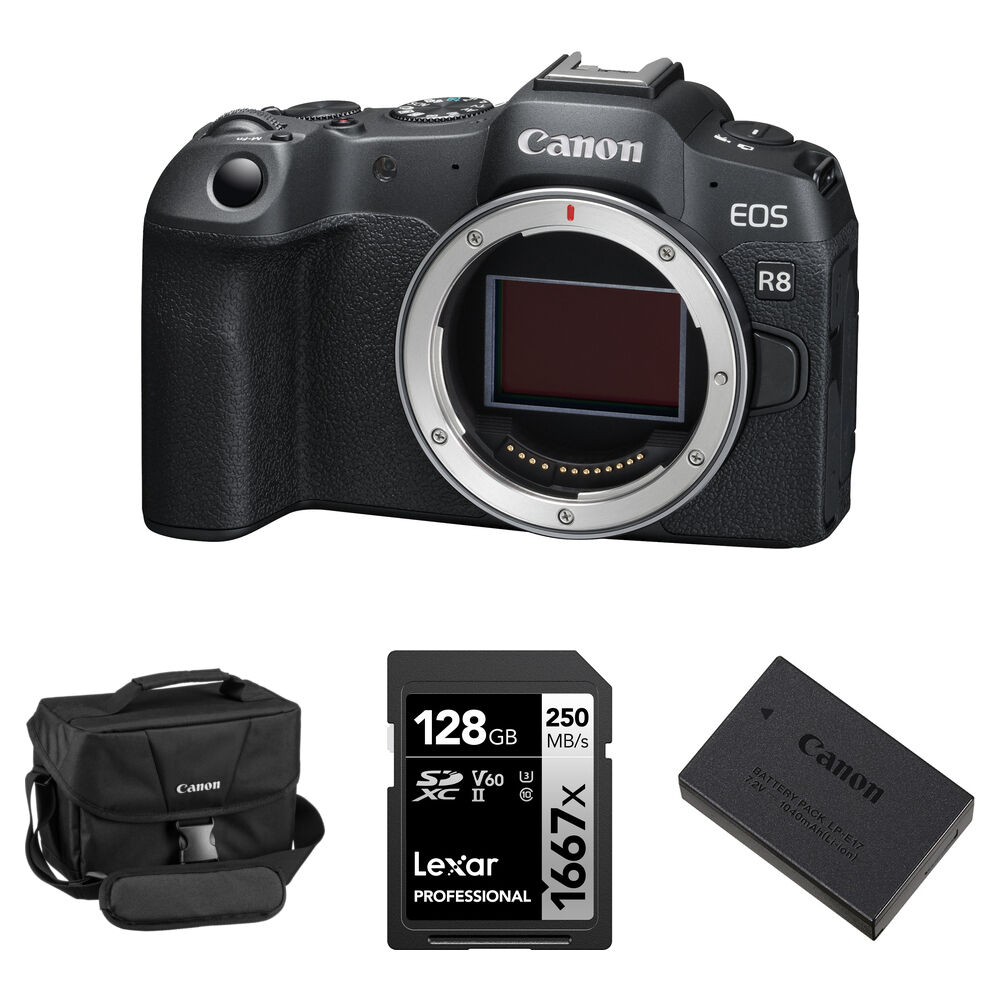 

Беззеркальная камера Canon EOS R8 Mirrorless Camera with Essentials+ Kit