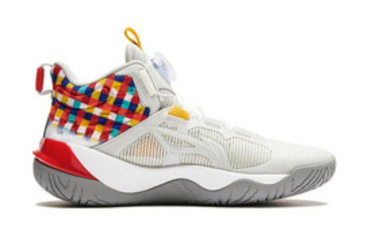 Pioneer Force TEAM 3 V3 Mid Top Детские баскетбольные кроссовки Красный Серый Подростки LINING YOUNG — фото 3