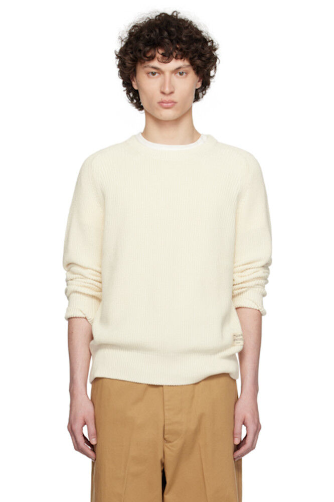 

Вязаный свитер Off-White CC02 в рубчик Merz b. Schwanen