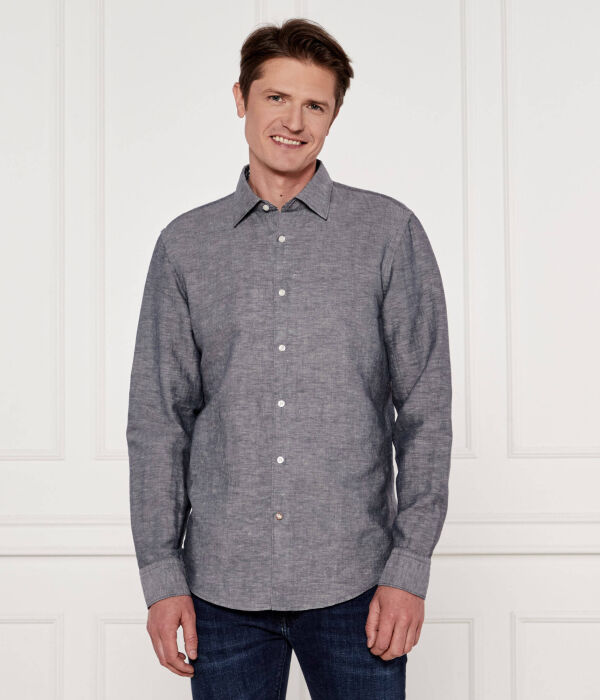

Льняная рубашка c-hal-kent-c3-223 Casual fit Boss, серый