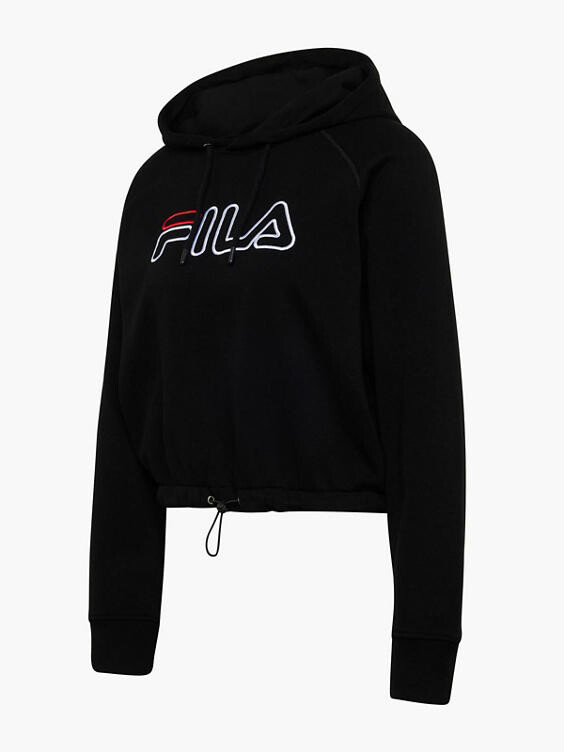

Укороченная толстовка с капюшоном Fila, черный