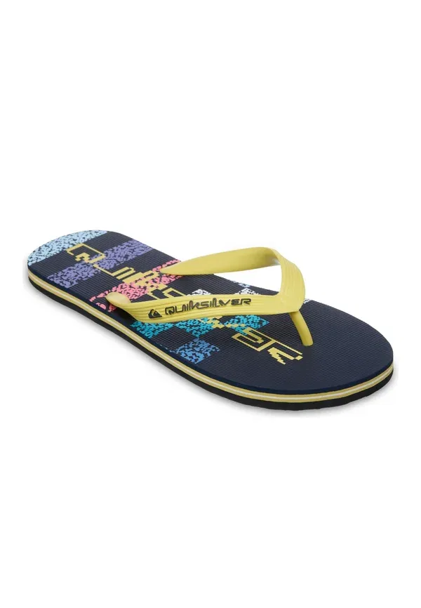 Мужские пляжные тапки Quiksilver Molokai stripe pool shoes, цвет хаки — фото 3