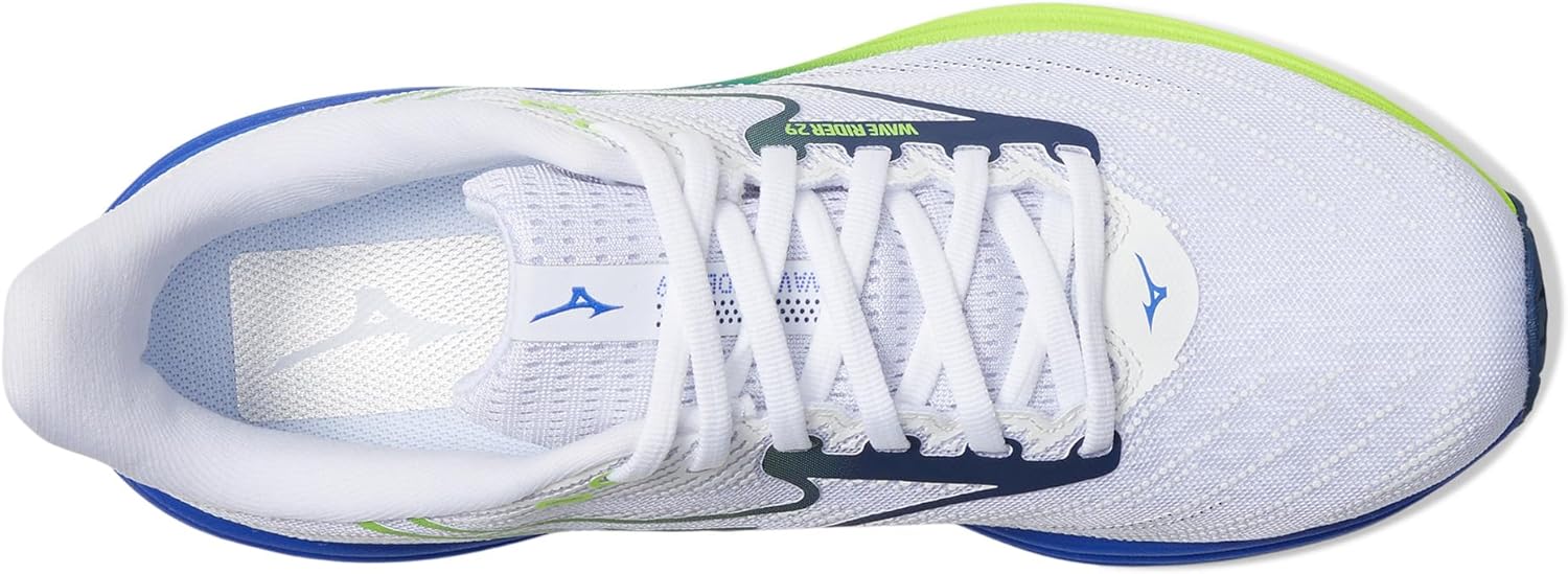Мужские кроссовки Mizuno Wave Rider 29 2e, белый/синий — фото 2