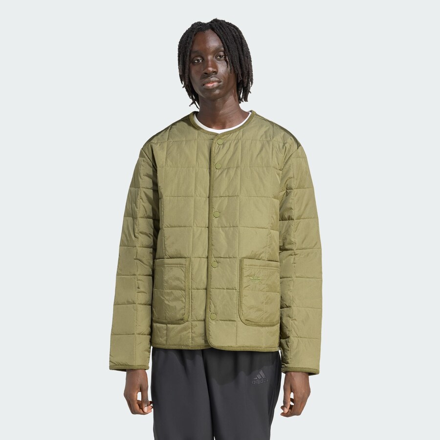 Демисезонная куртка ADIDAS ORIGINALS adidas Originals Quilted, Olive — фото 2
