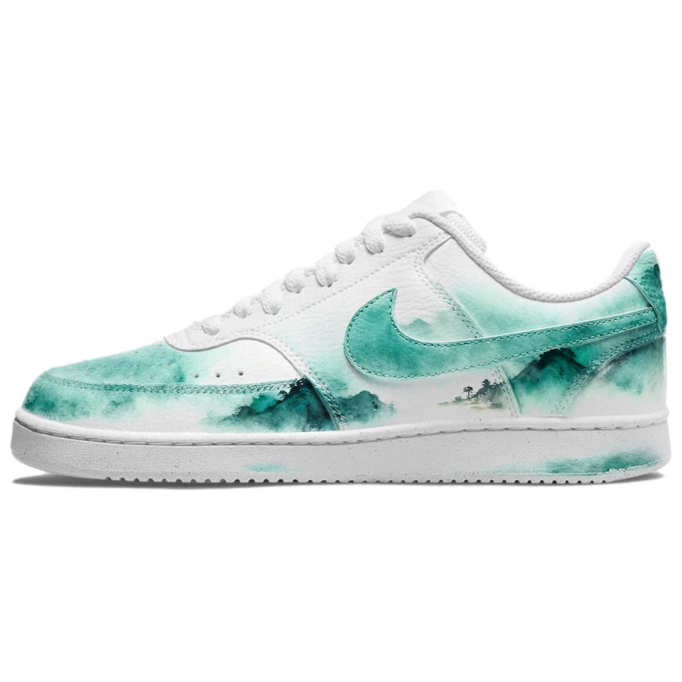 

Nike Кроссовки для скейтбординга Court Vision 1 Green Mountain Green Essence Abrasion Resistant низкие мужские зеленые белые