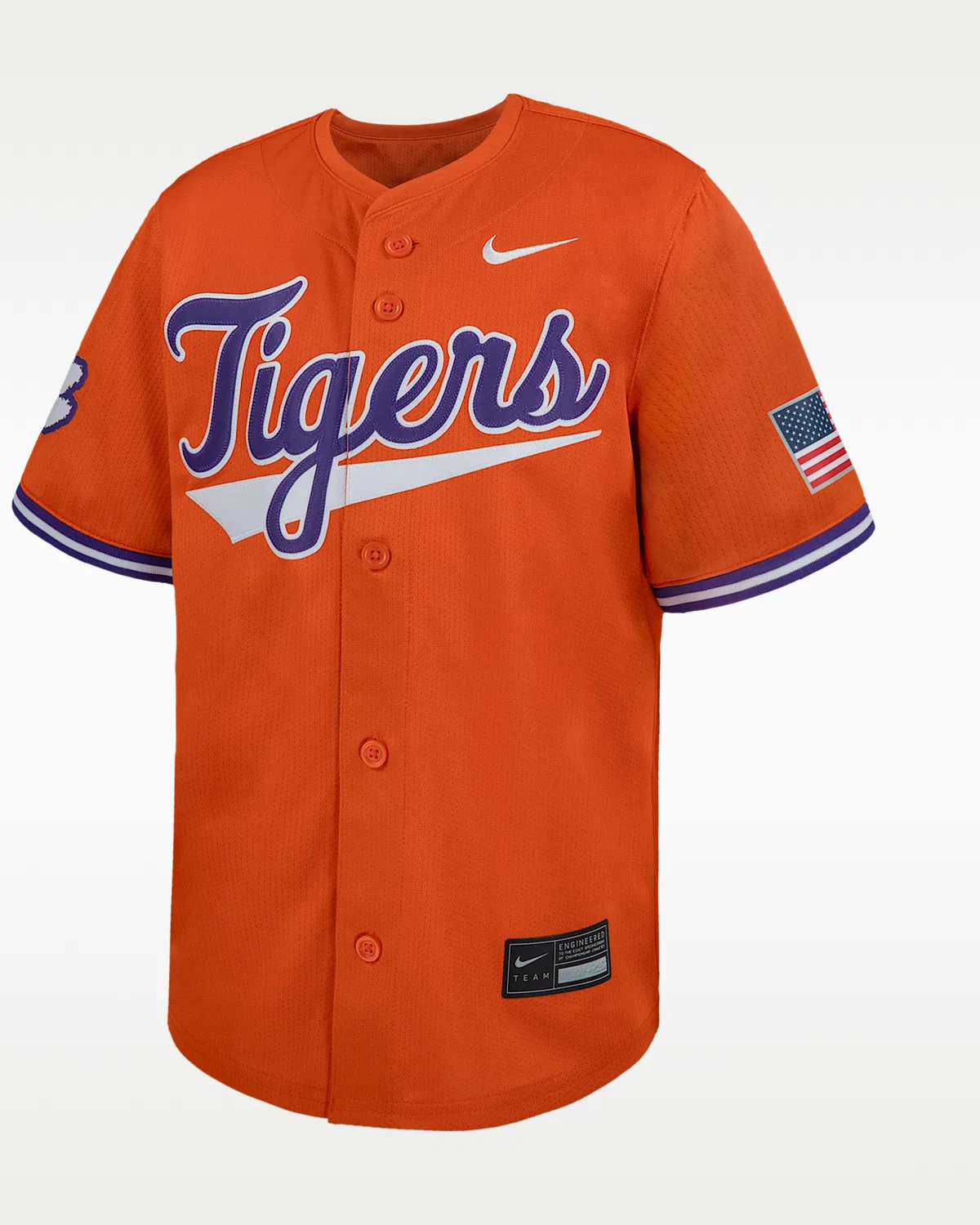 Большие детские Nike Dri-FIT College Limited бейсбольная джерси Clemson, Orange