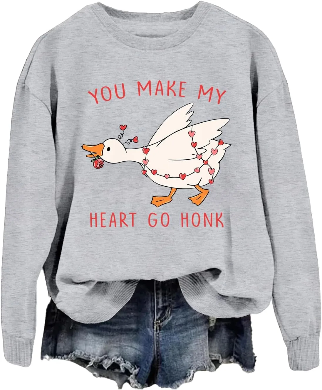 

Толстовка с принтом "You Make My Heart Go Honk" Yuisi Doxn