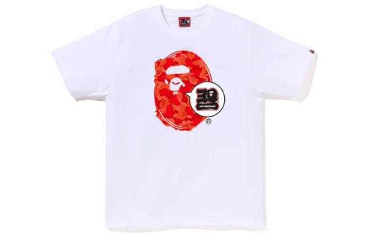 

Bape Store Seoul Bape 30th Anniversary Ape Head Футболка A BATHING APE, белый-подарочный набор