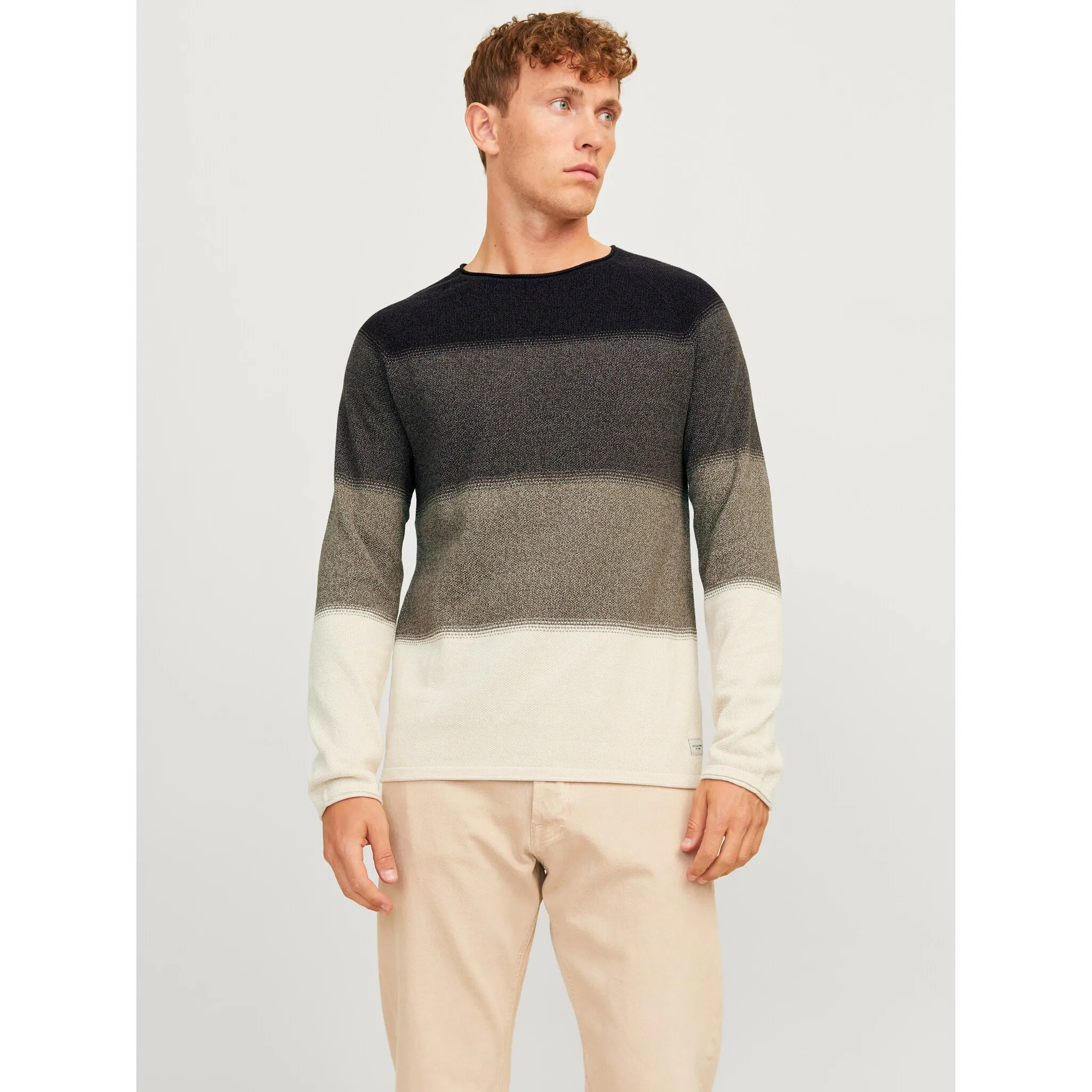 

Свитер с круглым вырезом Jack & Jones "JJEHILL KNIT CREW NECK NOOS", коричневый