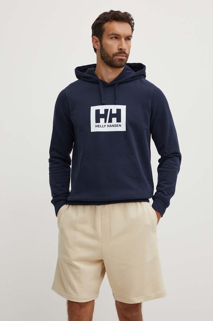 

Хлопковая толстовка Helly Hansen, темно-синий