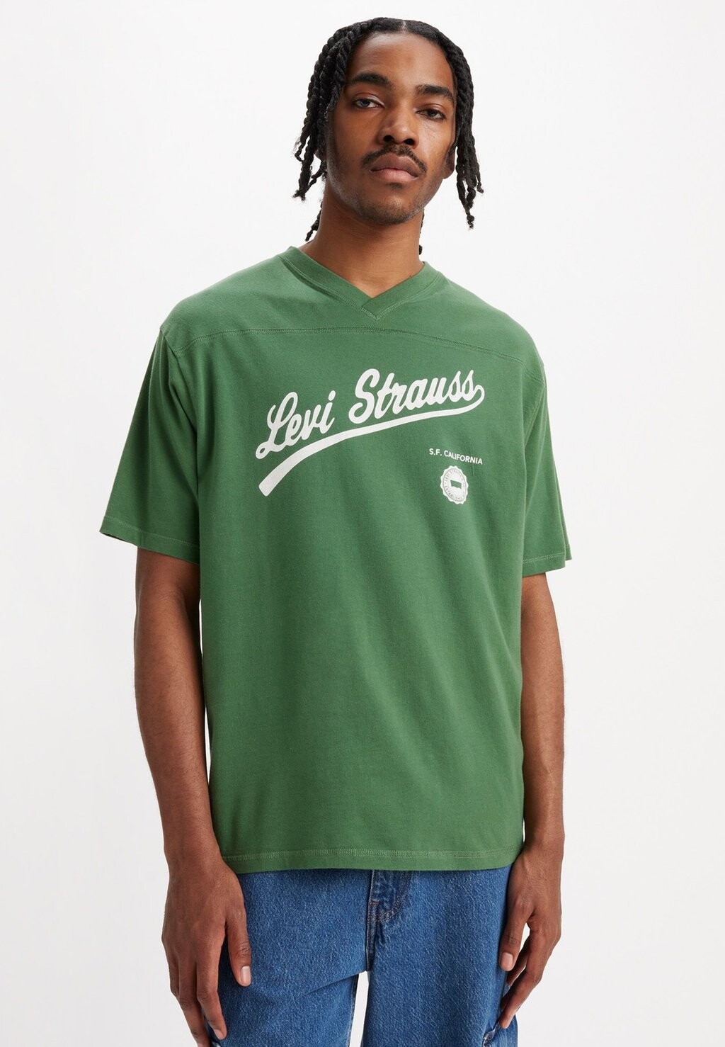 

Футболка с принтом GRAPHIC VNECK TEE Levi's, зеленый
