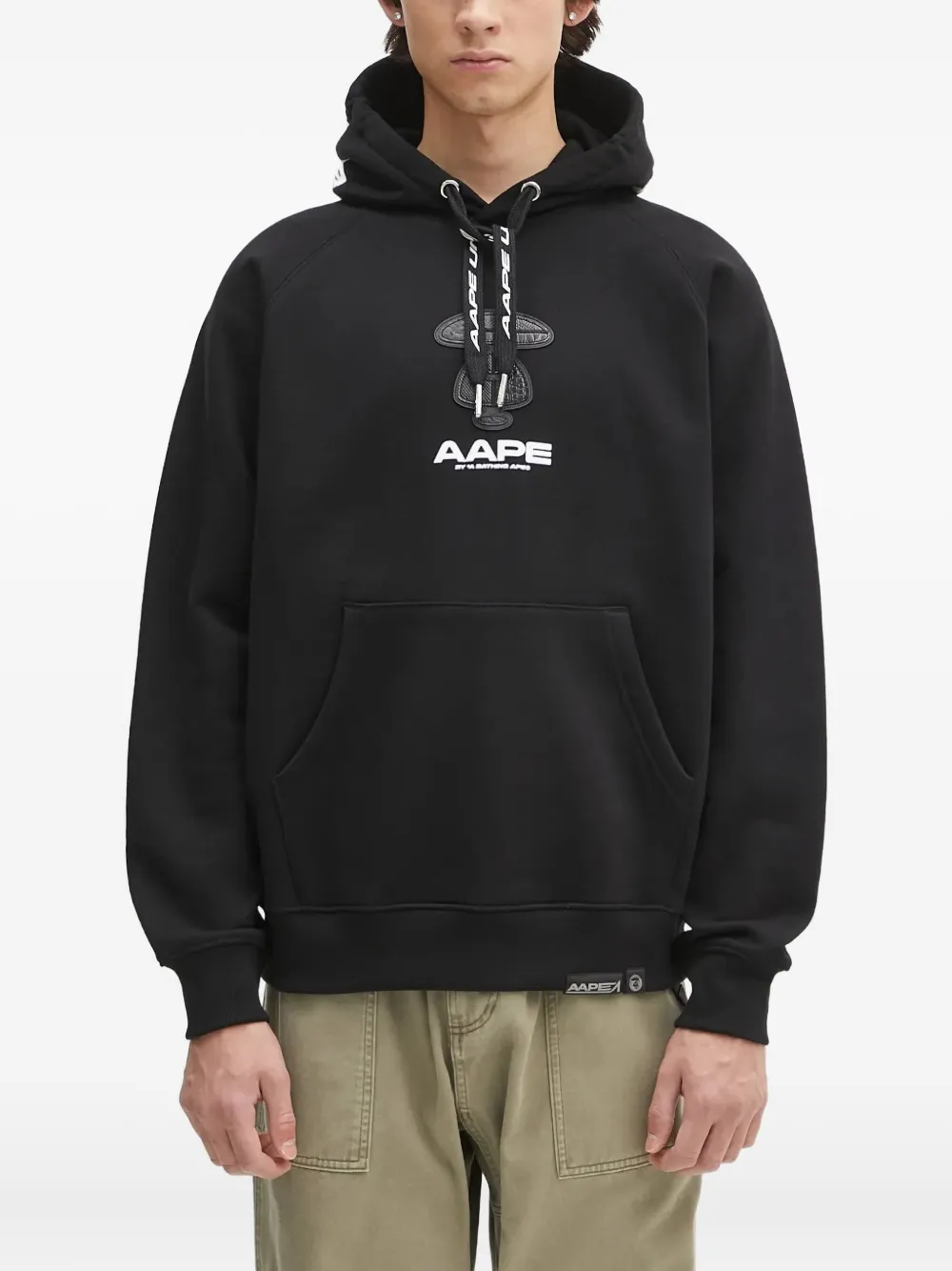 

Худи с логотипом Moonface AAPE BY *A BATHING APE, черный