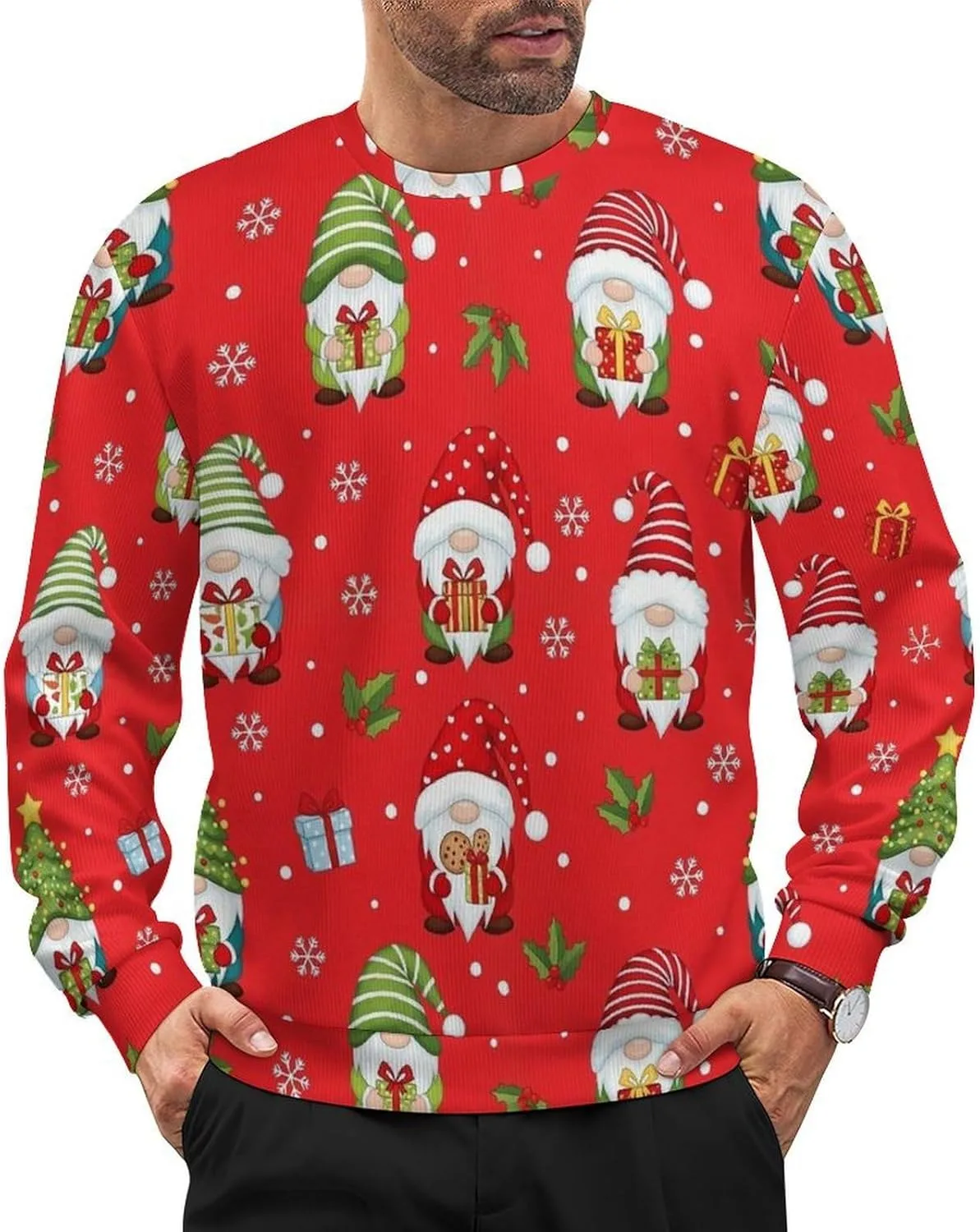 

Мужской свитер с длинным рукавом, мягкий и свободный Meaudiwes