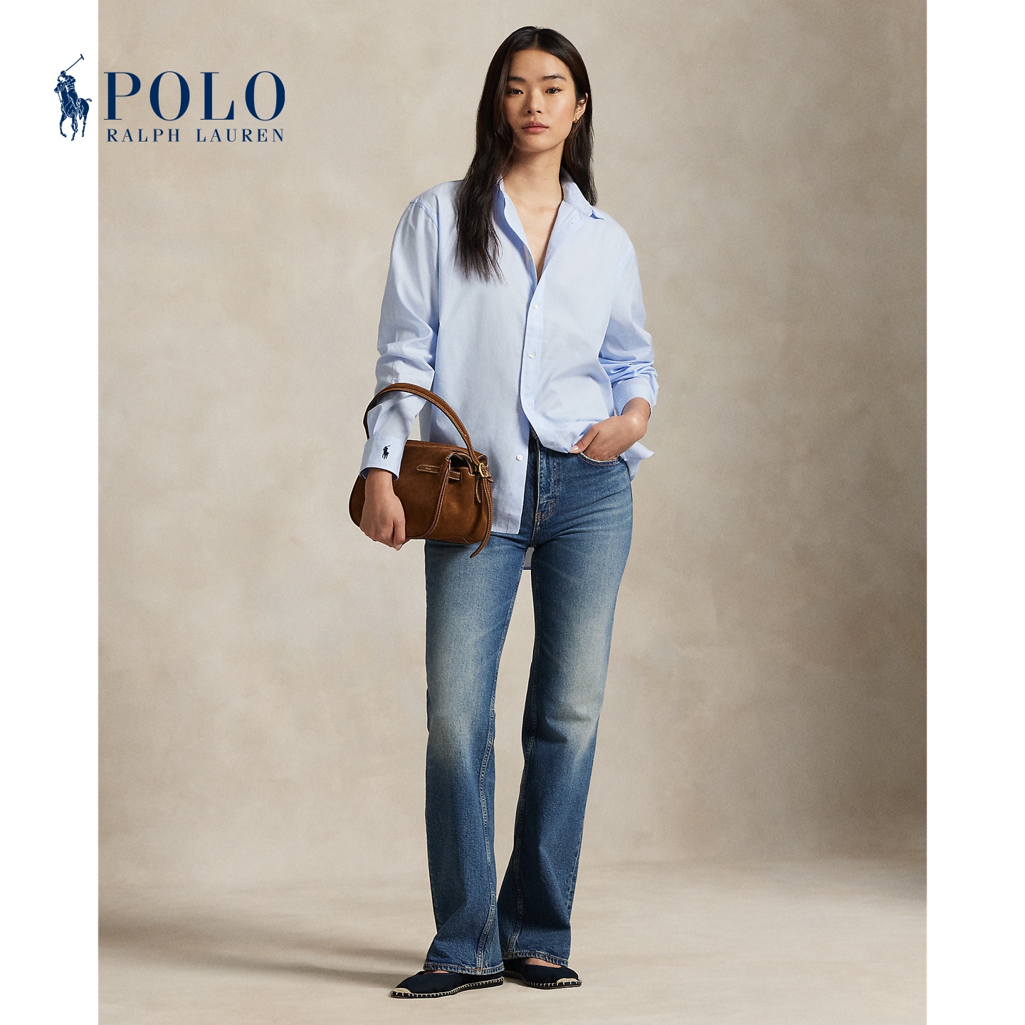 Рубашка на пуговицах Polo Ralph Lauren, светло-синий — фото 4