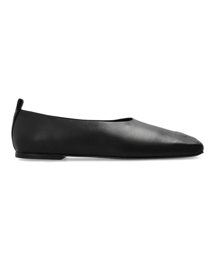 Кожаные балетки Courrèges, черный