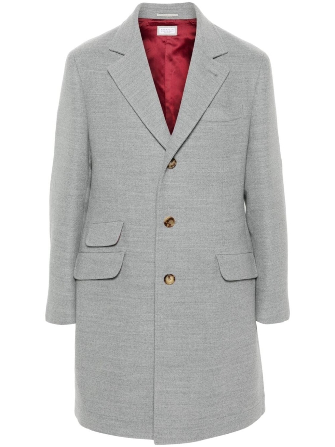 

Brunello Cucinelli пальто с потайной застежкой, серый