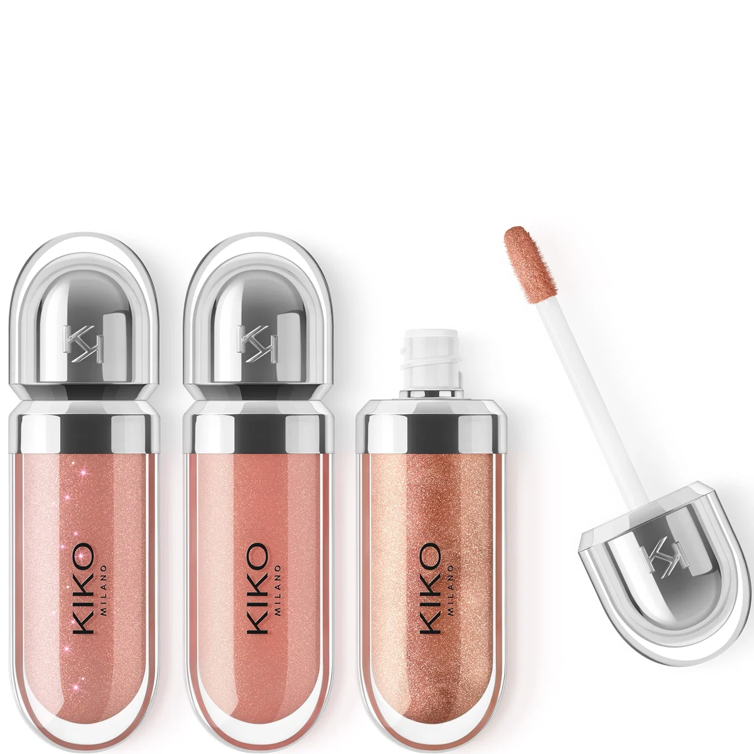 Набор из трех блестящих помад 03 Kiko Milano