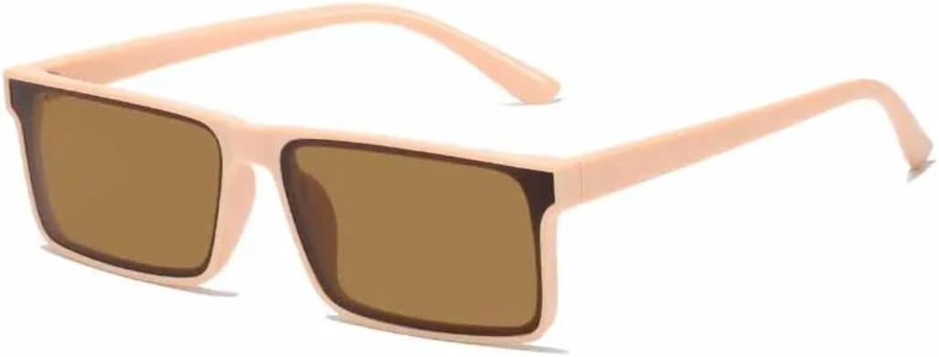 

Классические прямоугольные женские солнцезащитные очки в винтажном стиле, маленькая оправа, мужские очки для активного отдыха, рыбалки и спорта, защита от УФ-излучения UV400 TVTBBVV, Pink Brown