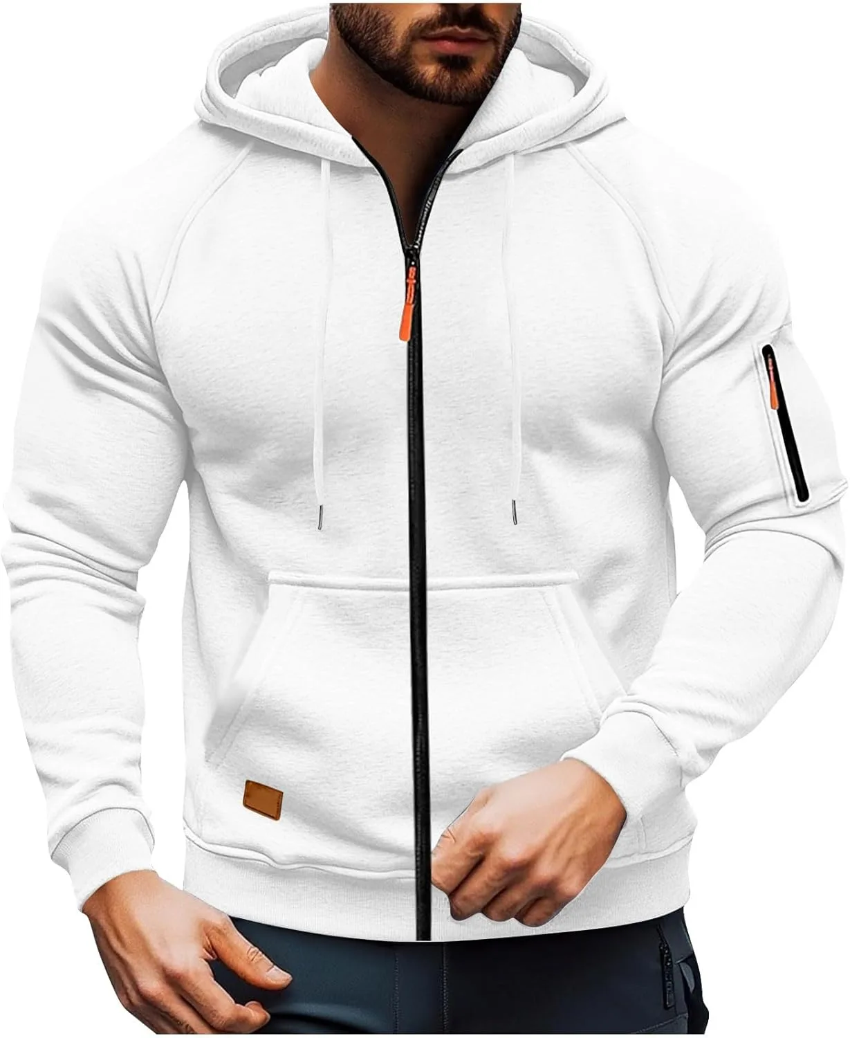 

Мужская толстовка с молнией classic sweatshirts, теплая флисовая кофта с длинным рукавом